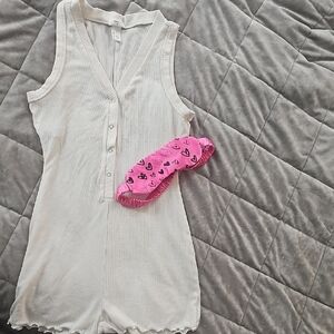 Forever 21 White Ribbed Top